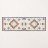 Sun-Drenched Terracotta and Blue Desert Kilim ヨガマット (正面(横))