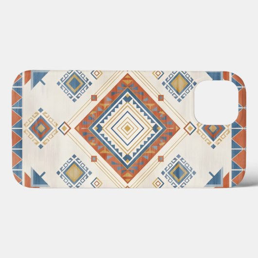 Sun-Drenched Terracotta and Blue Desert Kilim Case-Mate iPhoneケース (裏面 (横))