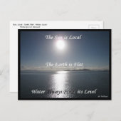 Sun Earth水はがき – FLat Earthミーム ポストカード (正面/裏面)
