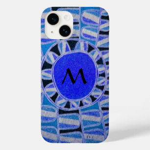 SUN ENERGY 太陽の MONOGRAMブルーホワイトブラック Case-Mate iPhone 14ケース