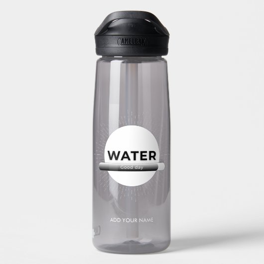 Sun Energy Water Quote | Custom Name ウォーターボトル (背面)