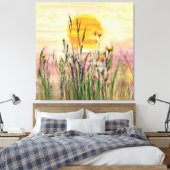 Sun Field Landscape Canvas Print 絵画 -'s キャンバスプリント (インサイチュ (寝室))