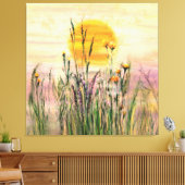 Sun Field Landscape Canvas Print 絵画 -'s キャンバスプリント (インサイチュ (リビング))