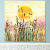 Sun Field Landscape Canvas Print 絵画 -'s キャンバスプリント (インサイチュ (ウッドフロア))