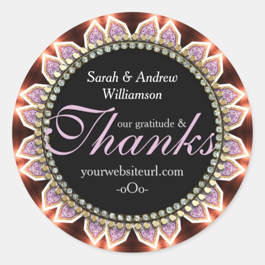 Sun Fire Glow Energyステッ感謝していカーズ ラウンドシール (正面)