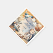 Sun First Trip のまわりに the Sun Photo 1st Birthday スタンダードカクテルナプキン (角)