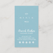 Sun & Floral Price Size CUSTOM Hang Tag 名刺 (裏面)