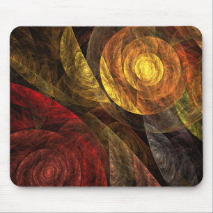 Sun Flower Floral Modern Abstract Art Pattern マウスパッド