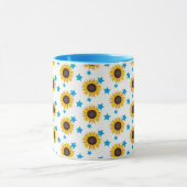 Sun Flowers背景 マグカップ (中央)