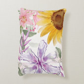 Sun Flowers Mix Design アクセントクッション (裏面(縦))