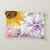 Sun Flowers Mix Design アクセントクッション (裏面)