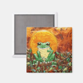 Sun Frog Tree-Frog Art Magnet マグネット (正面/裏面)