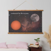 sun, full moon, Nebula  吊り下げ型タペストリー (寝室)