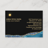 *～* Sun GlamビーチDolfins金ゴールドグリッターティール（緑がかった色） 名刺 (裏面)