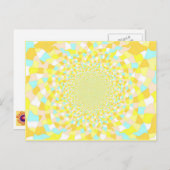 Sun Glint Water 幻惑 Artポストカードブルー/金ゴールド ポストカード (正面/裏面)