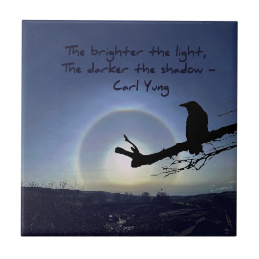 Sun Halo over Wales with a Ravenセラミックタイル タイル (正面)