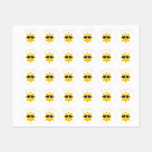 Sun Happy Mail Baby Shower Labels ラベル (シート)