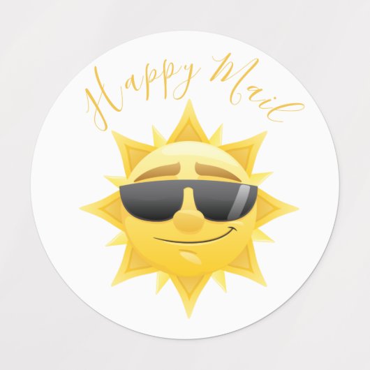 Sun Happy Mail Baby Shower Labels ラベル (デザイン1)