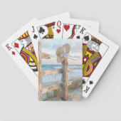 Sun Hat On a Beach Fence トランプ (裏面)