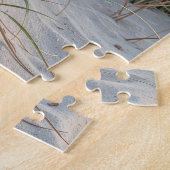 Sun Hat On Rustic Beach Fence Post ジグソーパズル (側面)