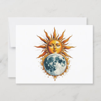 Sun hugging its moon ポストカード