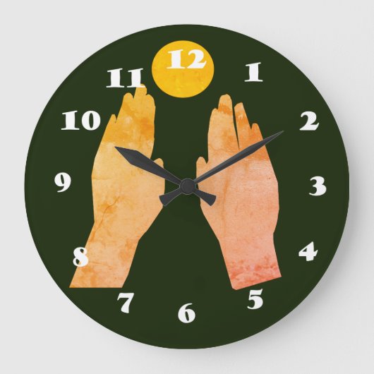 Sun IIの待機中 ラージ壁時計 (正面)