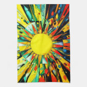 Sun In抽象芸術910 キッチンタオル (縦)