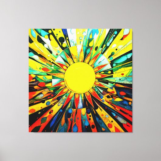 Sun In抽象芸術910 キャンバスプリント (正面)