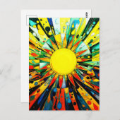 Sun In抽象芸術910 ポストカード (正面/裏面)
