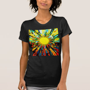Sun In抽象芸術910 Tシャツ
