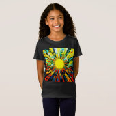 Sun In抽象芸術910 Tシャツ (正面フル)