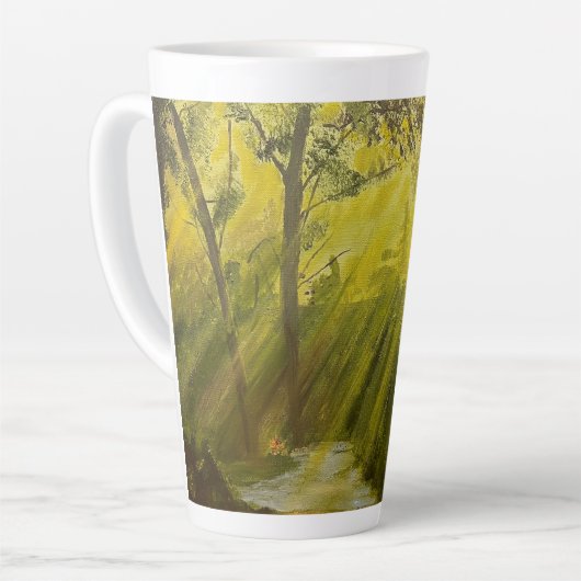 Sun in the Woods, by Gary Poling カフェラテマグ (左アングル)