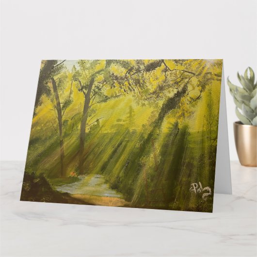 Sun in the Woods, by Gary Poling カード (小さな植物)