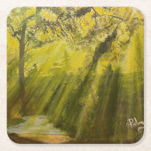 Sun in the Woods, by Gary Poling スクエアペーパーコースター (正面)