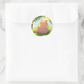 Sun-Kissed Chubby Cat Sticker ラウンドシール (バッグ)