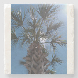 Sun-Kissed Palm Tree Stone Coaster – Palm Blessing ストーンコースター