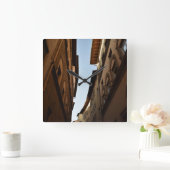 Sun-kissed Street スクエア壁時計 (ホーム)