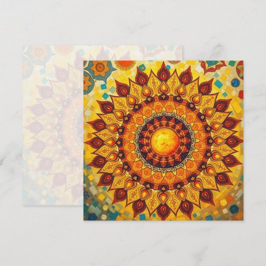 Sun Mandala – グリーティングカード (正面/裏面)