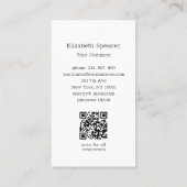 Sun Moon Beige QR-Code Business Card 名刺 (裏面)