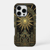 Sun & Moon Deco Wings | Gold iPhone 16 Pro Case iPhoneケース (裏面)