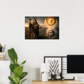 Sun, Moon, Hermes Trismegistus Astrology  ポスター (ホームオフィス)