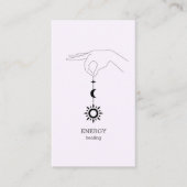 Sun Moon Light Purple QR-Code Business Card 名刺 (正面)