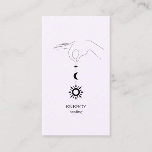 Sun Moon Light Purple QR-Code Business Card 名刺 (正面)