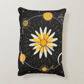 Sun Moon Planets:グラフィックフローラアート アクセントクッション (裏面(縦))
