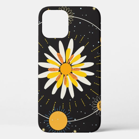 Sun Moon Planets:グラフィックフローラアート Case-Mate iPhoneケース (裏面)