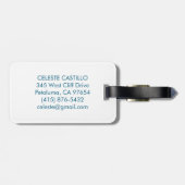 Sun Moon & Roses Magical Boho Earthy Personalized ラゲッジタグ (裏面横)