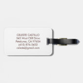 Sun Moon & Roses Magical Boho Earthy Personalized ラゲッジタグ (裏面横)