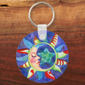 SUN, MOON & STARS by SHARON SHARPE キーホルダー (正面)