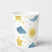 Sun, Moon & Stars Celestial Baby Shower 紙コップ (裏面)