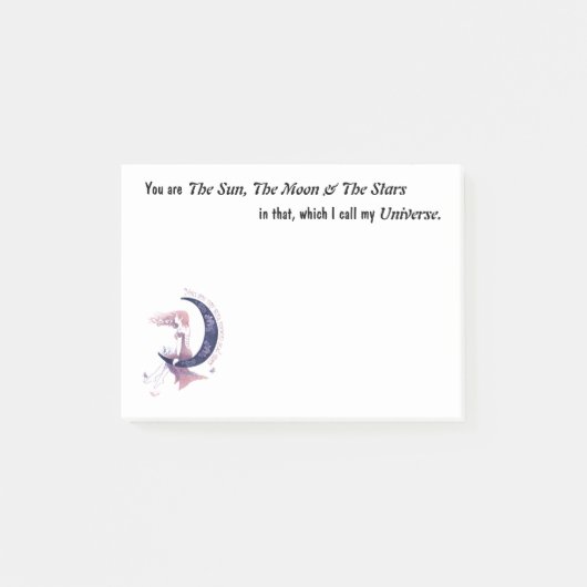 Sun Moon & Stars Post It Notes ポストイット (正面)